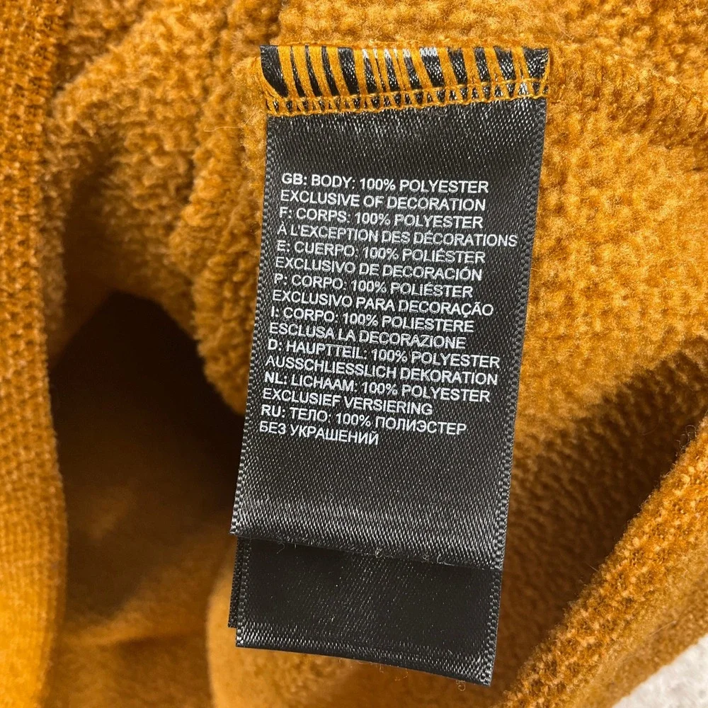 The North Face Pullover Men XLarge Gold 1/4 Zip Fleece‎ Athleisure Sweatshirt